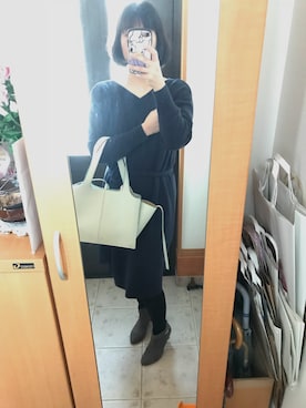 「セリーヌ」｜「アイテム（ブーティ）」を使った、まろんさん（レディース・160cm）の冬コーディネート