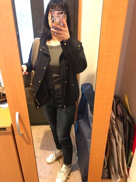 「FRAMeWORK（フレームワーク）のアイテム（マウンテンパーカー）」を使った、まろんさん（レディース・160cm）の秋コーディネート