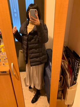 「Noble（ノーブル）の12GWタートルネックプルオーバー◆（ニット/セーター）」を使った、まろんさん（レディース・160cm）の冬コーディネート