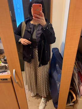 「FRAMeWORK（フレームワーク）のアイテム（マウンテンパーカー）」を使った、まろんさん（レディース・160cm）の春コーディネート