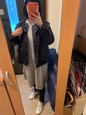 「FRAMeWORK（フレームワーク）のアイテム（マウンテンパーカー）」を使った、まろんさん（レディース・160cm）の春コーディネート