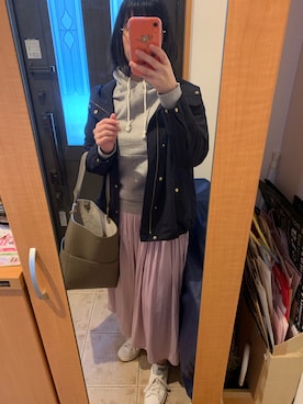 「FRAMeWORK（フレームワーク）のアイテム（マウンテンパーカー）」を使った、まろんさん（レディース・160cm）の春コーディネート