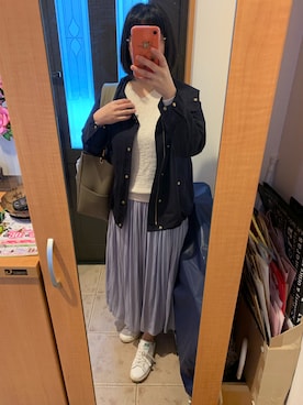 「FRAMeWORK（フレームワーク）のアイテム（マウンテンパーカー）」を使った、まろんさん（レディース・160cm）の春コーディネート