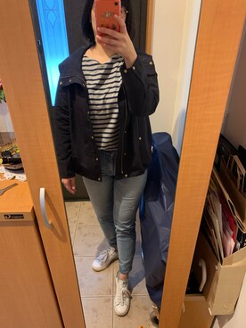 「FRAMeWORK（フレームワーク）のアイテム（マウンテンパーカー）」を使った、まろんさん（レディース・160cm）の春コーディネート