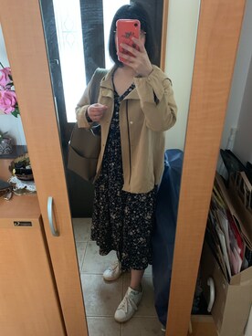 「FRAMeWORK（フレームワーク）のアイテム（マウンテンパーカー）」を使った、まろんさん（レディース・160cm）の春コーディネート