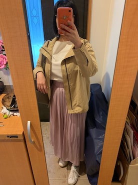 「FRAMeWORK（フレームワーク）のアイテム（マウンテンパーカー）」を使った、まろんさん（レディース・160cm）の春コーディネート