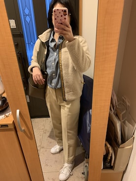 「adidas Originals（アディダスオリジナルス）の＜adidas Originals（アディダス）＞∴Stan Smith スタンスミス/スニーカー ◆（スニーカー）」を使った、まろんさん（レディース・160cm）の冬コーディネート