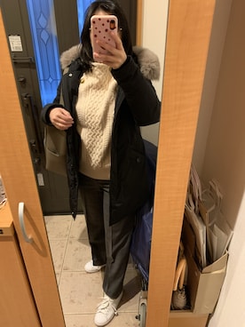 「adidas Originals（アディダスオリジナルス）の＜adidas Originals（アディダス）＞∴Stan Smith スタンスミス/スニーカー ◆（スニーカー）」を使った、まろんさん（レディース・160cm）の冬コーディネート