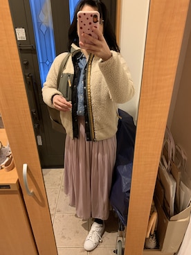 「adidas Originals（アディダスオリジナルス）の＜adidas Originals（アディダス）＞∴Stan Smith スタンスミス/スニーカー ◆（スニーカー）」を使った、まろんさん（レディース・160cm）の冬コーディネート