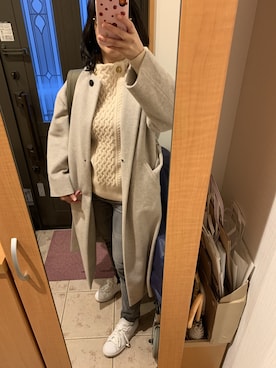 「adidas Originals（アディダスオリジナルス）の＜adidas Originals（アディダス）＞∴Stan Smith スタンスミス/スニーカー ◆（スニーカー）」を使った、まろんさん（レディース・160cm）の冬コーディネート