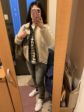 「adidas Originals（アディダスオリジナルス）の＜adidas Originals（アディダス）＞∴Stan Smith スタンスミス/スニーカー ◆（スニーカー）」を使った、まろんさん（レディース・160cm）の冬コーディネート