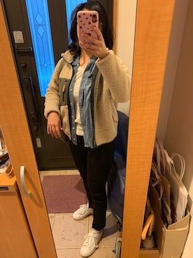 「adidas Originals（アディダスオリジナルス）の＜adidas Originals（アディダス）＞∴Stan Smith スタンスミス/スニーカー ◆（スニーカー）」を使った、まろんさん（レディース・160cm）の冬コーディネート