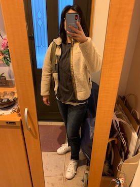 「adidas Originals（アディダスオリジナルス）の＜adidas Originals（アディダス）＞∴Stan Smith スタンスミス/スニーカー ◆（スニーカー）」を使った、まろんさん（レディース・160cm）の冬コーディネート