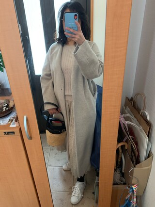 IENA（イエナ）の「ロングスリットノーカラーコート◇（ノーカラー