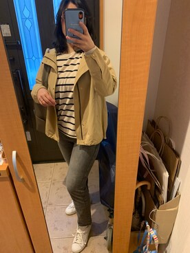 「adidas Originals（アディダスオリジナルス）の＜adidas Originals（アディダス）＞∴Stan Smith スタンスミス/スニーカー ◆（スニーカー）」を使った、まろんさん（レディース・160cm）の春コーディネート