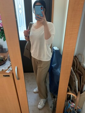 「adidas Originals（アディダスオリジナルス）の＜adidas Originals（アディダス）＞∴Stan Smith スタンスミス/スニーカー ◆（スニーカー）」を使った、まろんさん（レディース・160cm）の春コーディネート