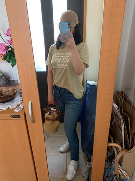 「adidas Originals（アディダスオリジナルス）の＜adidas Originals（アディダス）＞∴Stan Smith スタンスミス/スニーカー ◆（スニーカー）」を使った、まろんさん（レディース・160cm）の春コーディネート