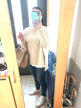 「adidas Originals（アディダスオリジナルス）の＜adidas Originals（アディダス）＞∴Stan Smith スタンスミス/スニーカー ◆（スニーカー）」を使った、まろんさん（レディース・160cm）の冬コーディネート