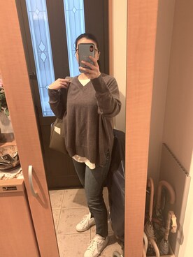 「adidas Originals（アディダスオリジナルス）の＜adidas Originals（アディダス）＞∴Stan Smith スタンスミス/スニーカー ◆（スニーカー）」を使った、まろんさん（レディース・160cm）の冬コーディネート