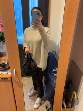 「adidas Originals（アディダスオリジナルス）の＜adidas Originals（アディダス）＞∴Stan Smith スタンスミス/スニーカー ◆（スニーカー）」を使った、まろんさん（レディース・160cm）の冬コーディネート