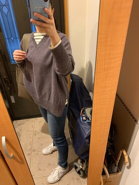 「adidas Originals（アディダスオリジナルス）の＜adidas Originals（アディダス）＞∴Stan Smith スタンスミス/スニーカー ◆（スニーカー）」を使った、まろんさん（レディース・160cm）の冬コーディネート