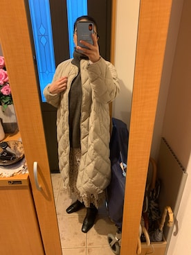 「IENA（イエナ）のレース裾フレアスカート◆（スカート）」を使った、まろんさん（レディース・160cm）の冬コーディネート