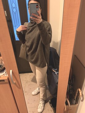 「adidas Originals（アディダスオリジナルス）の＜adidas Originals（アディダス）＞∴Stan Smith スタンスミス/スニーカー ◆（スニーカー）」を使った、まろんさん（レディース・160cm）の冬コーディネート