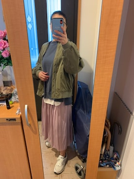 「FRAMeWORK（フレームワーク）のアイテム（ブルゾン）」を使った、まろんさん（レディース・160cm）の春コーディネート