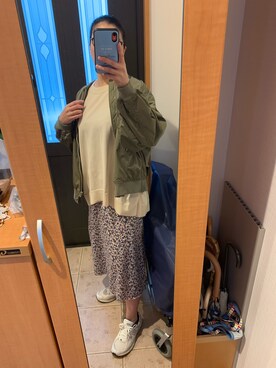 「FRAMeWORK（フレームワーク）のアイテム（ブルゾン）」を使った、まろんさん（レディース・160cm）の春コーディネート