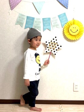 「RACAL（ラカル）のアイテム」を使った、taku☺︎saraさん（キッズ・100cm）の秋コーディネート