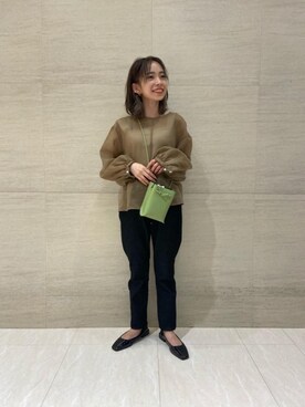 BY オーガンジーパフスリーブ9分袖ブラウス ◇を使った人気