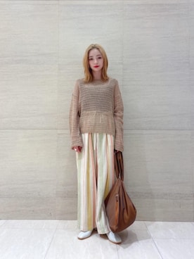 「BEVERLY（ビバリー）のアイテム」を使った、塩川（shiokawa）さん（レディース・146cm）の春コーディネート