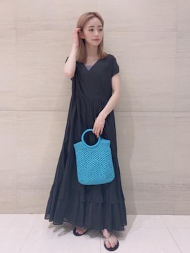 「NE QUITTEZ PAS!（ヌキテパ）のアイテム（ワンピース/ドレス）」を使った、塩川（shiokawa）さん（レディース・146cm）の夏コーディネート