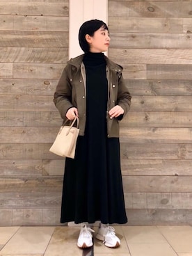 「RECOMMEND  ITEM STYLING」｜「アイテム（ワンピース/ドレス）」を使った、たけはらひかりさん（レディース・158cm）の秋コーディネート