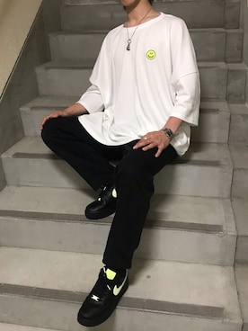 「WARP（ワープ）のアイテム（トップス）」を使った、ken417さん（メンズ・174cm）の春コーディネート