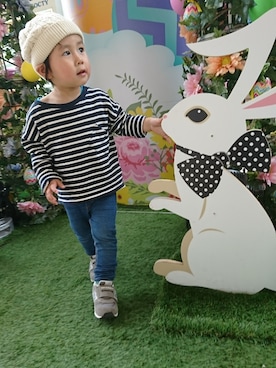 「easter」｜Emiri Kobayashiemiriさん（キッズ・90cm）の春コーディネート