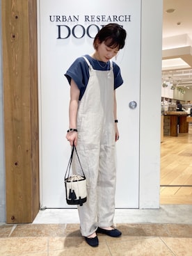 「スウェットトップス」｜「アイテム（サロペット/オーバーオール）」を使った、mayanaganoさん（レディース・156cm）の春コーディネート