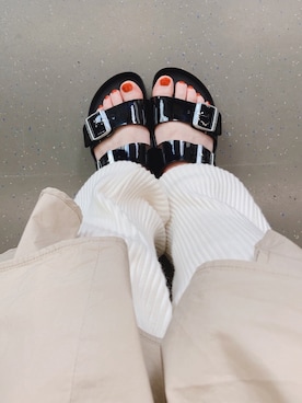 「BASERANGE（ベースレンジ）のアイテム（スウェットパンツ）」を使った、mayanaganoさん（レディース・156cm）の春コーディネート