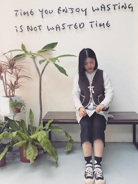 「excelsior」｜「アイテム（シャツワンピース）」を使った、Kalinさん（レディース・162cm）の夏コーディネート