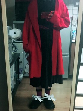 「アイテム（トレンチコート）」を使った、おおのさん（レディース・157cm・10代）の冬コーディネート