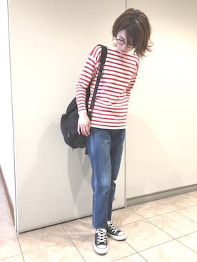 「アイテム（バックパック/リュック）」を使った、kazuさん（レディース・165cm）の春コーディネート