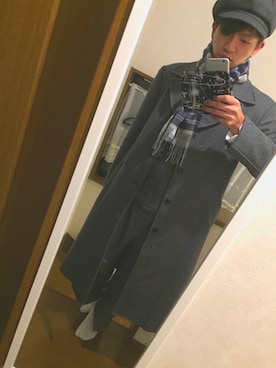 「アイテム（キャスケット）」を使った、きのさん（メンズ・176cm）の冬コーディネート
