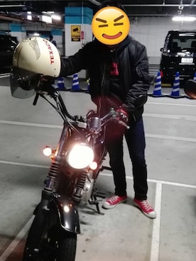 「ドラフトリーバイス」｜「アイテム（MA-1）」を使った、いとへんさん（メンズ・170cm）の冬コーディネート