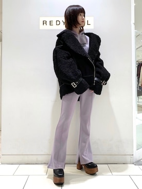 「REDYAZEL（レディアゼル）のアイテム（ジャケット/アウター）」を使った、sawaさん（レディース・154cm）の秋コーディネート