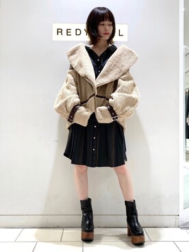 「REDYAZEL（レディアゼル）のアイテム（ブルゾン）」を使った、sawaさん（レディース・154cm）の秋コーディネート