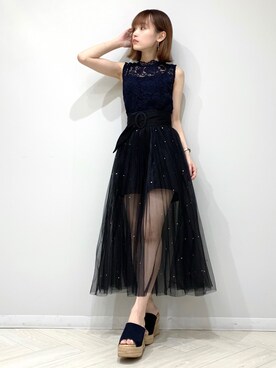 「REDYAZEL（レディアゼル）のアイテム（スカート）」を使った、sawaさん（レディース・154cm）の秋コーディネート