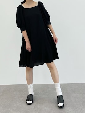 「SLURR（スラ―）のアイテム（ワンピース/ドレス）」を使った、きなさん（レディース・154cm）の春コーディネート