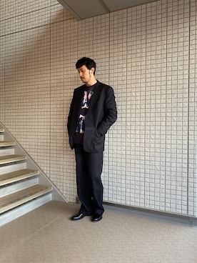 「DRIES VAN NOTEN（ドリスヴァンノッテン）のアイテム（スウェット）」を使った、coba0112さん（メンズ・182cm）の春コーディネート