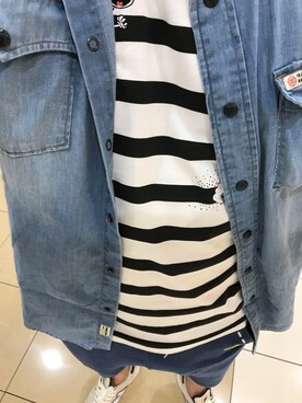 「Design Tshirts Store graniph（デザイン　ティーシャツ　ストア　グラニフ）のアイテム（パンツ）」を使った、ykさん（メンズ・167cm）の夏コーディネート