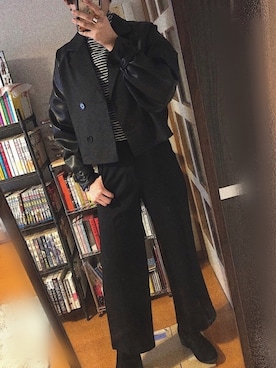 「kutir」｜「アイテム（アナログ腕時計）」を使った、うえださん（レディース・165cm）の冬コーディネート